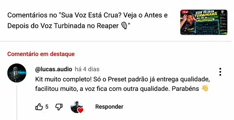 Descreva aqui o comentário do segundo depoimento